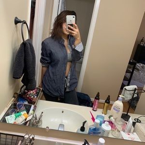 Denim oversized shirt